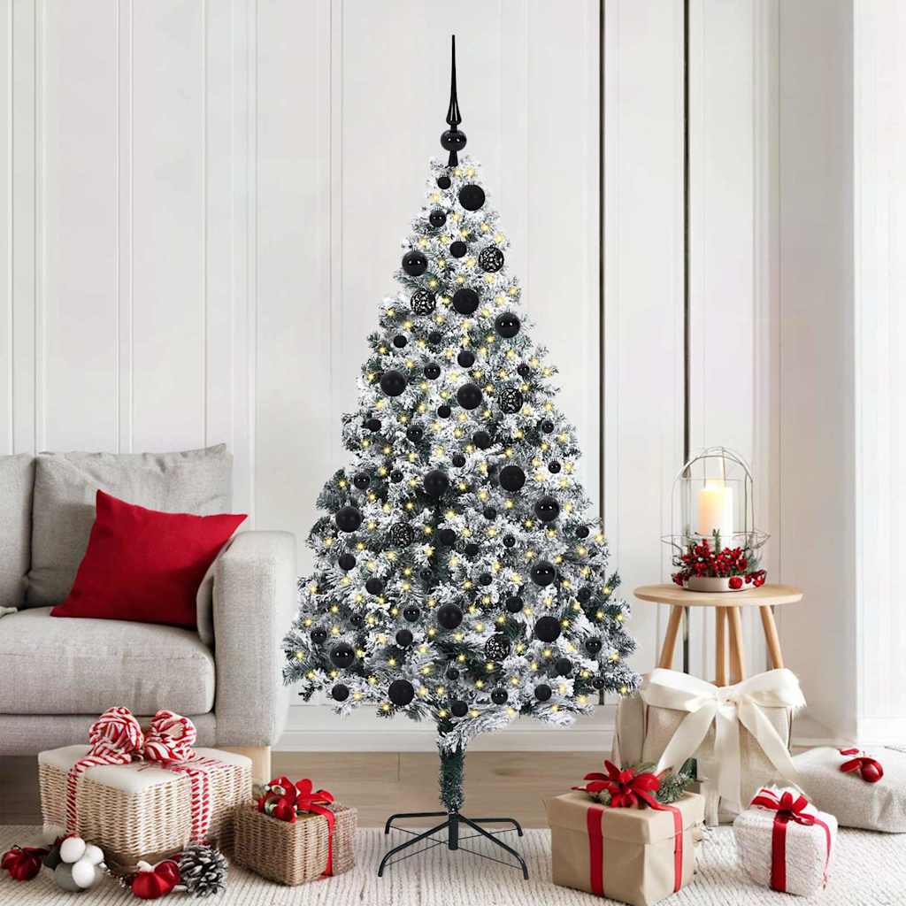 Sapin de Noël artificiel Blanc 180 cm PVC, Acier et Plastique - XIOS
