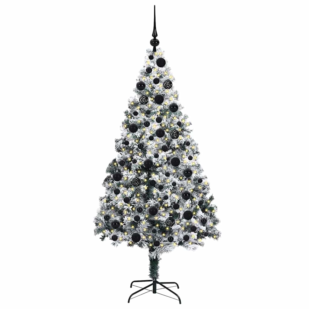 Sapin de Noël artificiel Blanc 180 cm PVC, Acier et Plastique - XIOS