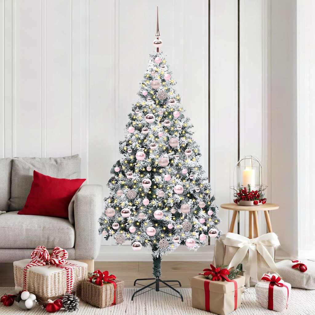 Sapin de Noël artificiel Blanc 180 cm PVC, Acier et Plastique - XIOS