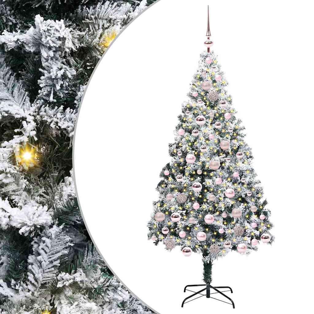 Sapin de Noël artificiel Blanc 180 cm PVC, Acier et Plastique - XIOS