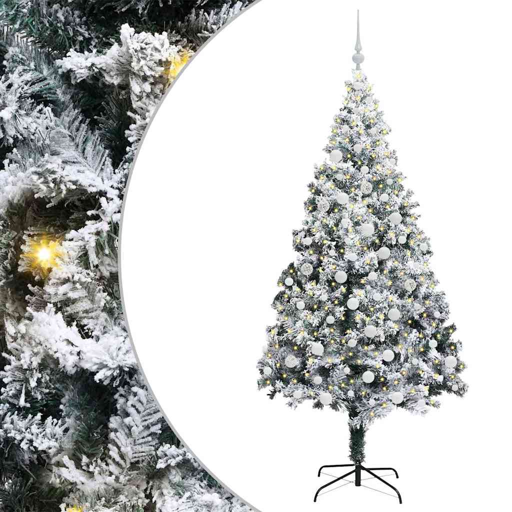 Sapin de Noël artificiel Blanc 180 cm PVC, Acier et Plastique - XIOS