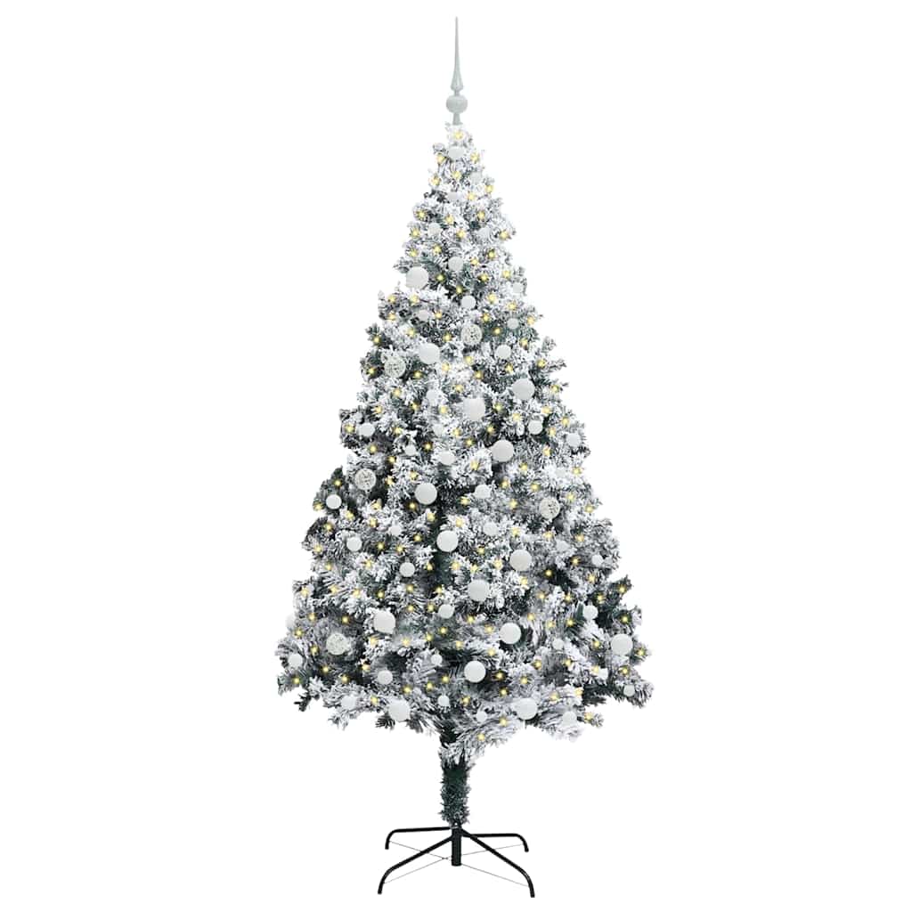 Sapin de Noël artificiel Blanc 180 cm PVC, Acier et Plastique - XIOS