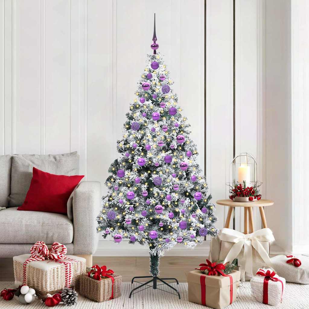 Sapin de Noël artificiel Blanc 180 cm PVC, Acier et Plastique - XIOS