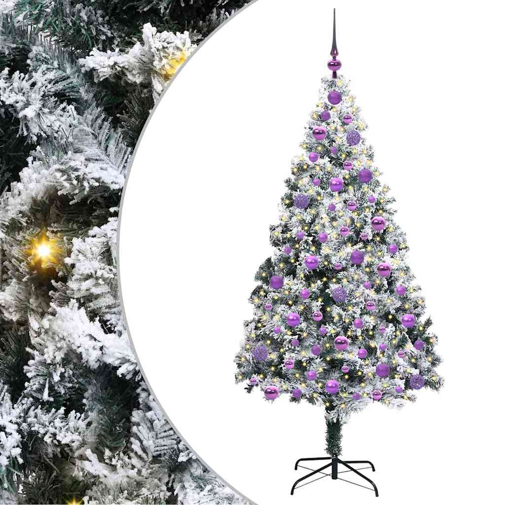 Sapin de Noël artificiel Blanc 180 cm PVC, Acier et Plastique - XIOS