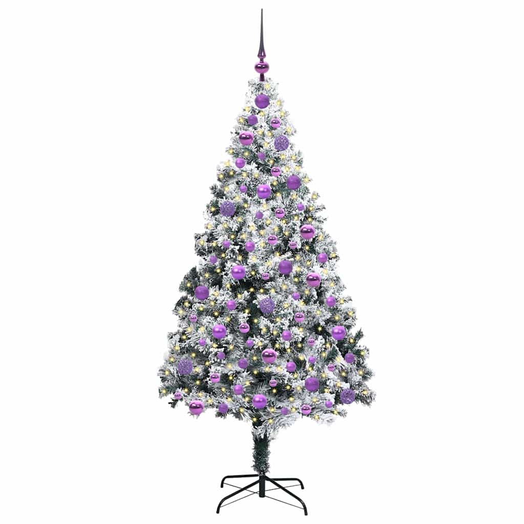 Sapin de Noël artificiel Blanc 180 cm PVC, Acier et Plastique - XIOS