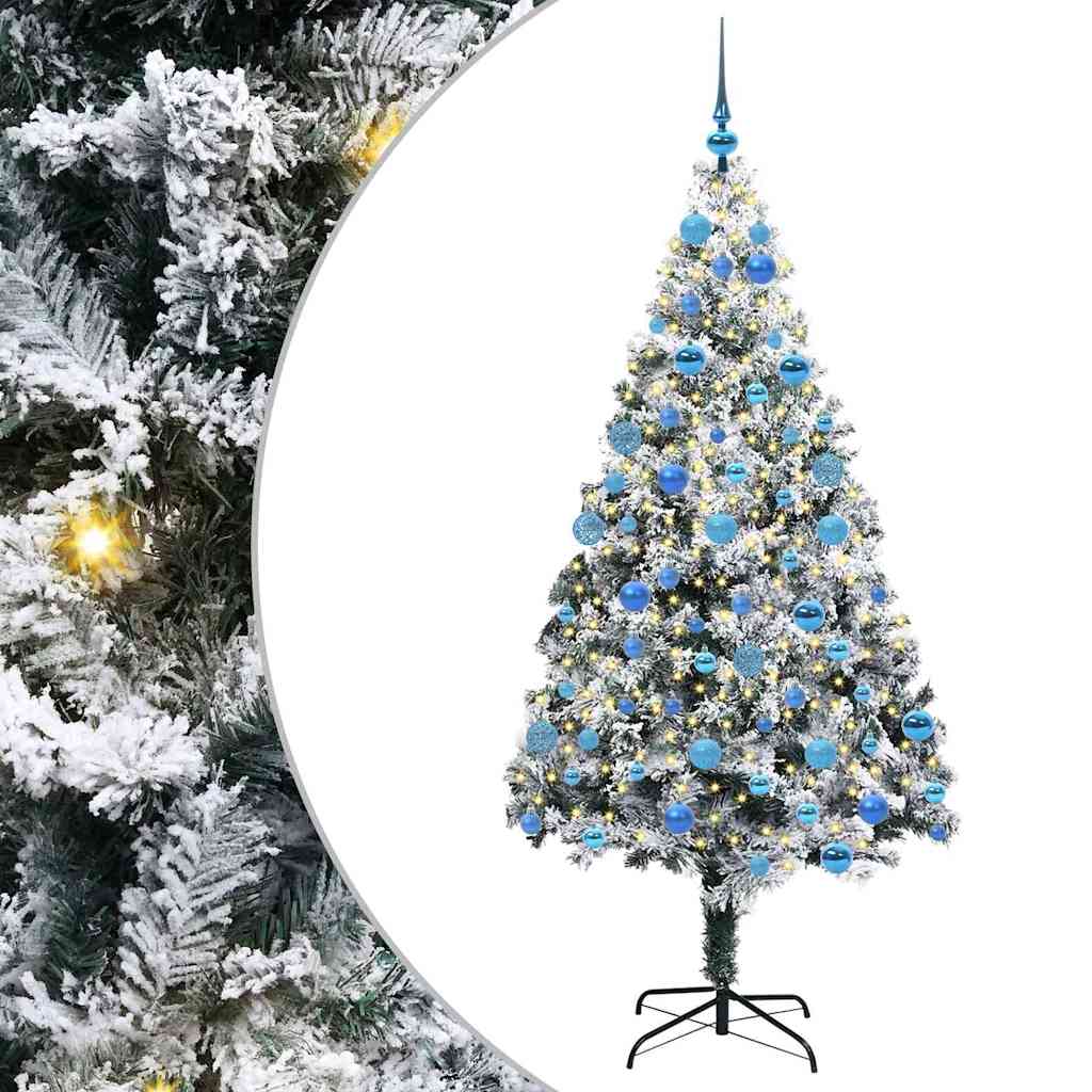 Sapin de Noël artificiel Blanc 180 cm PVC, Acier et Plastique - XIOS