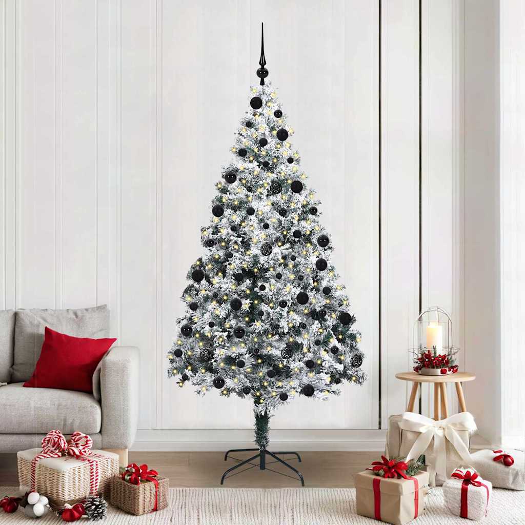 Sapin de Noël artificiel Blanc 210 cm PVC, Acier et Plastique - XIOS