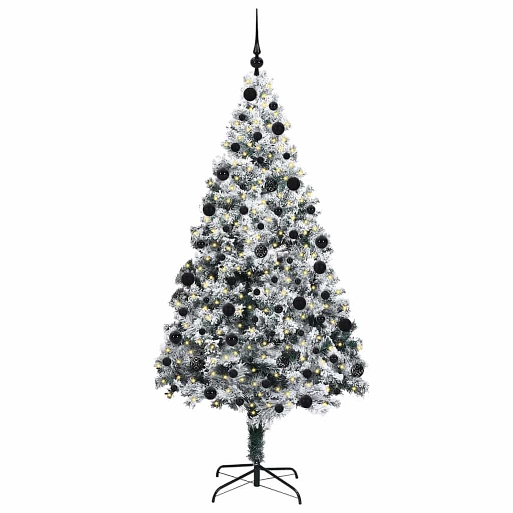 Sapin de Noël artificiel Blanc 210 cm PVC, Acier et Plastique - XIOS