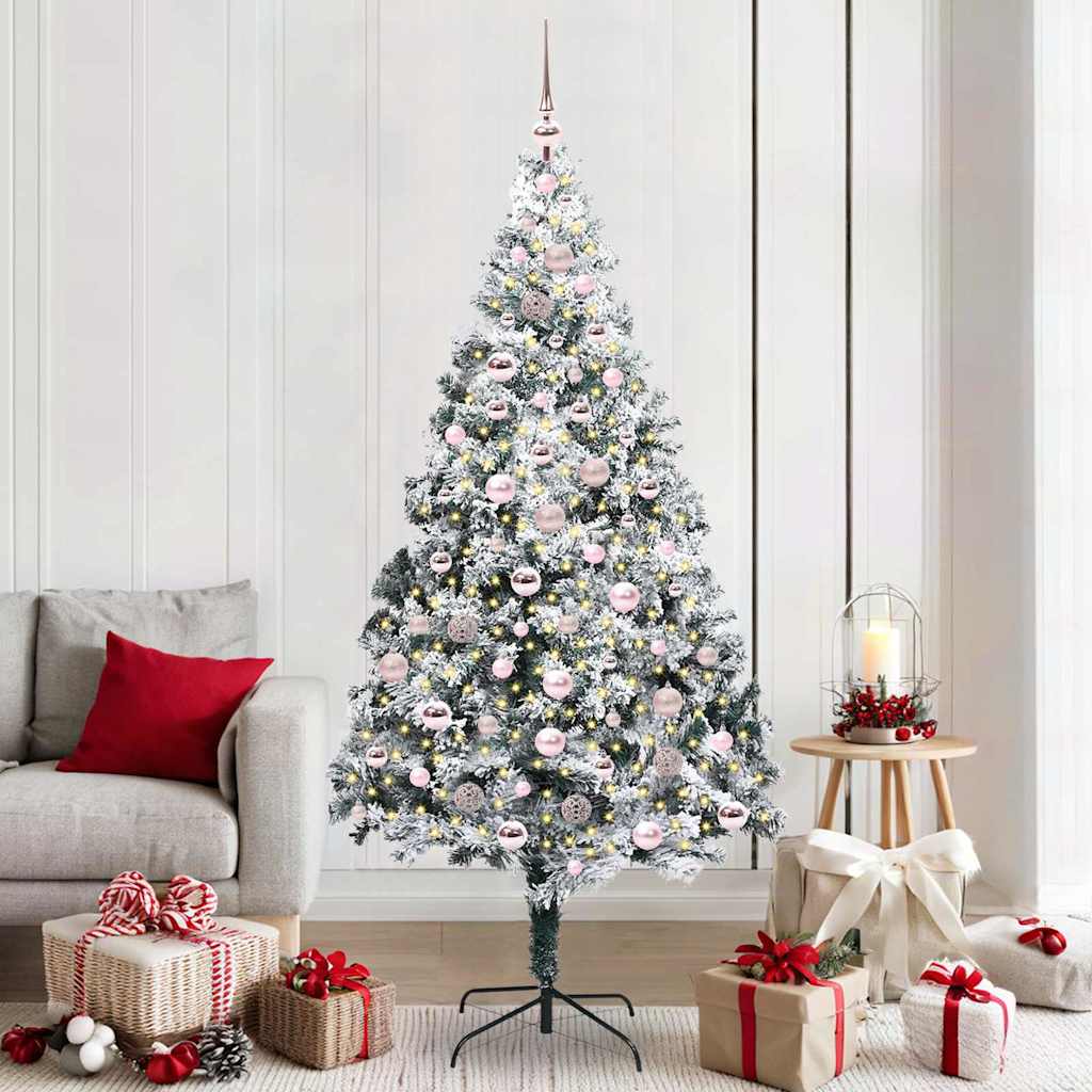 Sapin de Noël artificiel Blanc 210 cm PVC, Acier et Plastique - XIOS