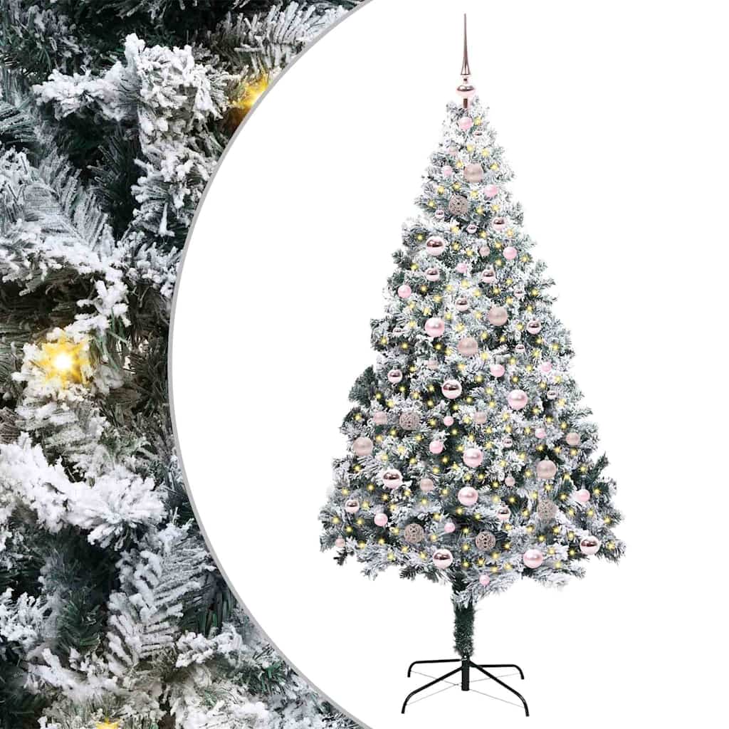 Sapin de Noël artificiel Blanc 210 cm PVC, Acier et Plastique - XIOS