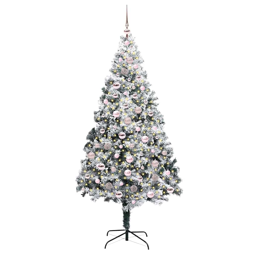 Sapin de Noël artificiel Blanc 210 cm PVC, Acier et Plastique - XIOS