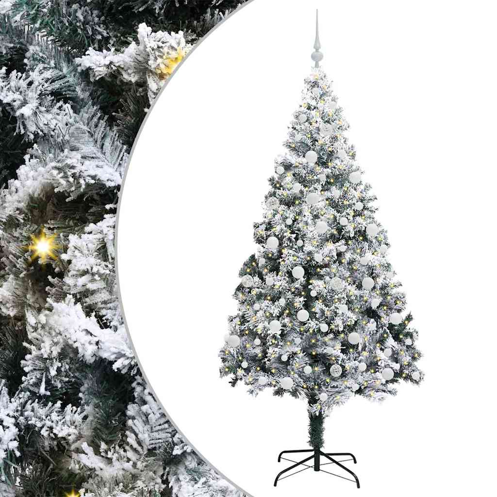 Sapin de Noël artificiel Blanc 210 cm PVC, Acier et Plastique - XIOS