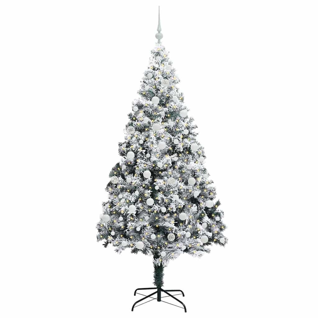 Sapin de Noël artificiel Blanc 210 cm PVC, Acier et Plastique - XIOS