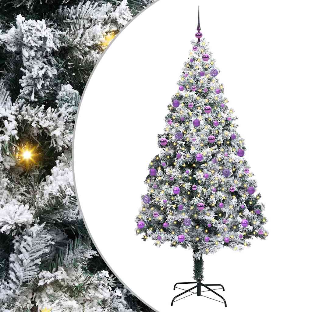 Sapin de Noël artificiel Blanc 210 cm PVC, Acier et Plastique - XIOS