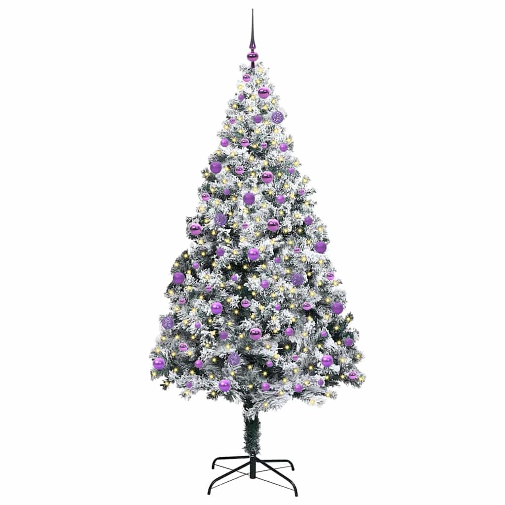Sapin de Noël artificiel Blanc 210 cm PVC, Acier et Plastique - XIOS