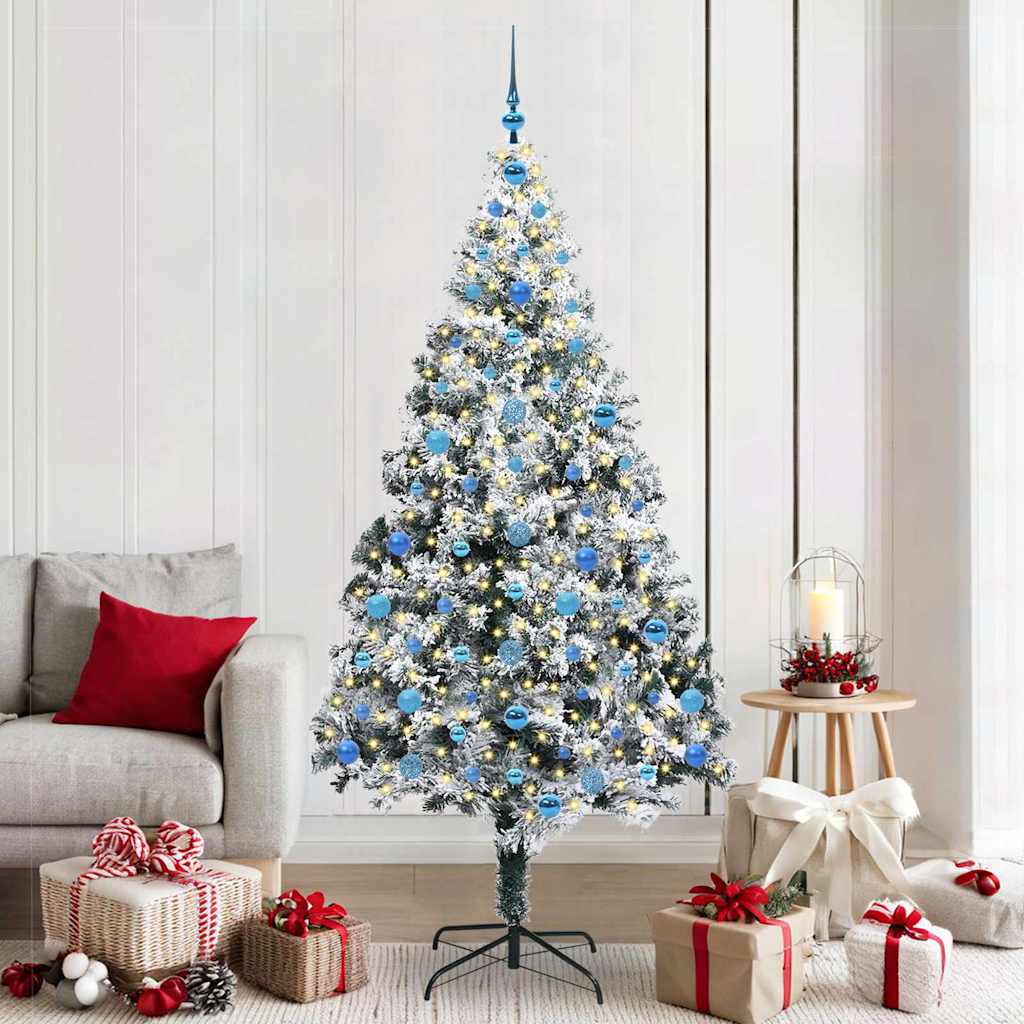 Sapin de Noël artificiel Blanc 210 cm PVC, Acier et Plastique - XIOS
