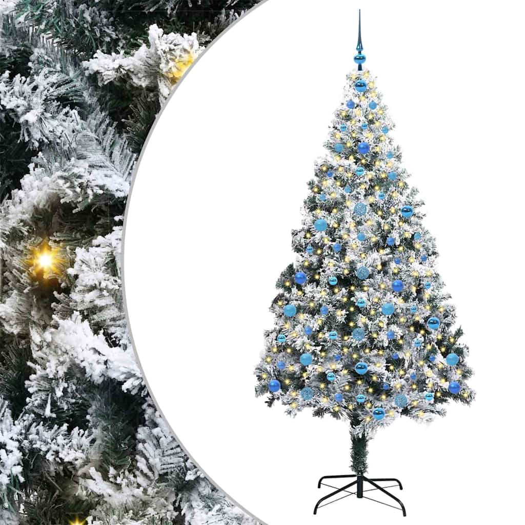 Sapin de Noël artificiel Blanc 210 cm PVC, Acier et Plastique - XIOS