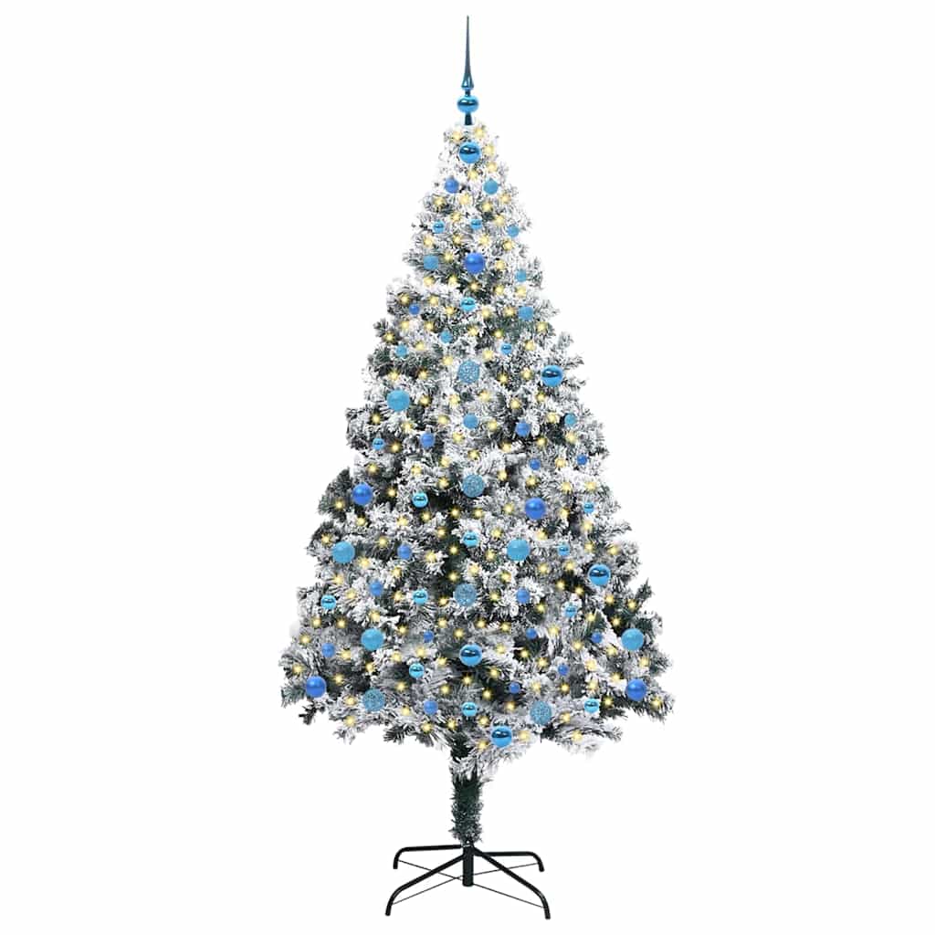 Sapin de Noël artificiel Blanc 210 cm PVC, Acier et Plastique - XIOS