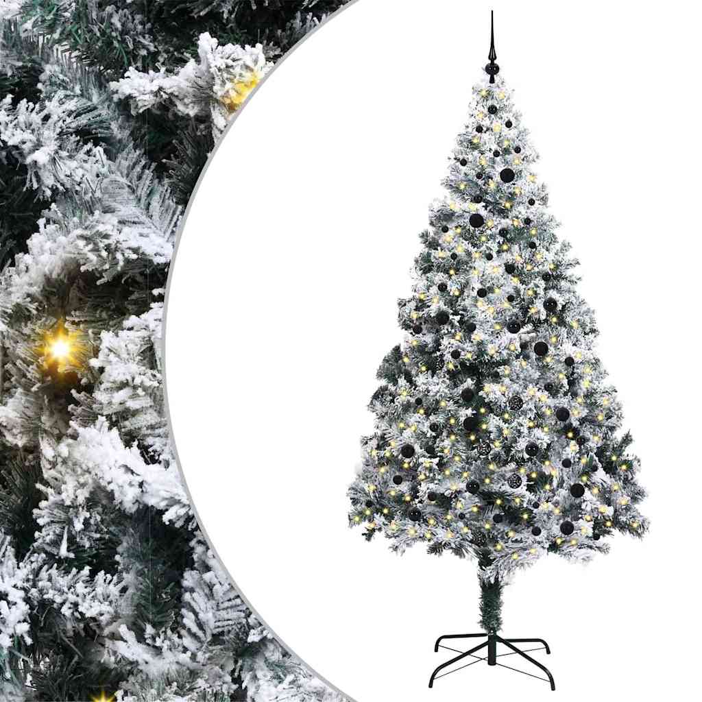 Sapin de Noël artificiel Blanc 240 cm PVC, Acier et Plastique - XIOS