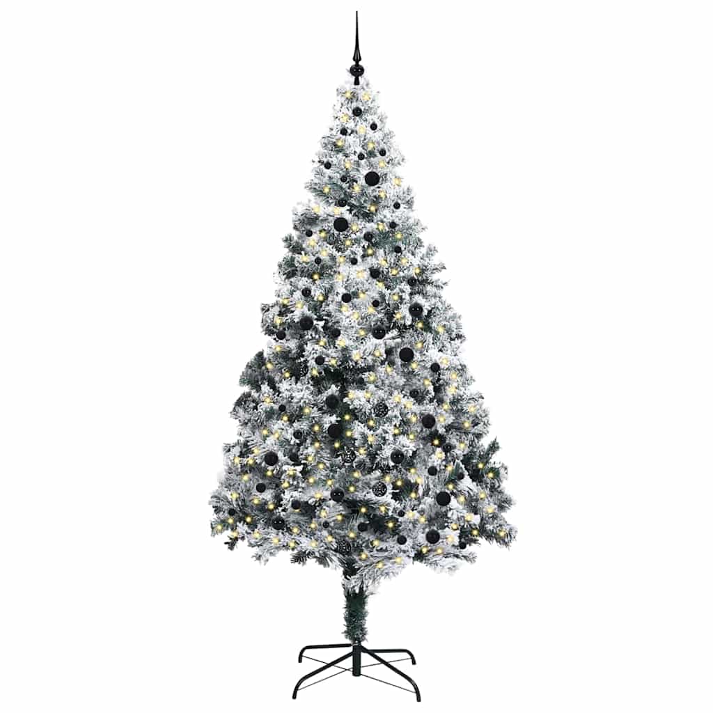 Sapin de Noël artificiel Blanc 240 cm PVC, Acier et Plastique - XIOS