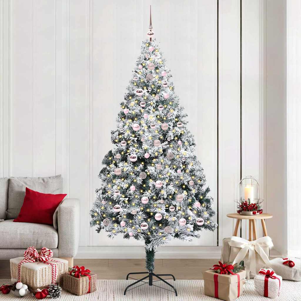 Sapin de Noël artificiel Blanc 240 cm PVC, Acier et Plastique - XIOS