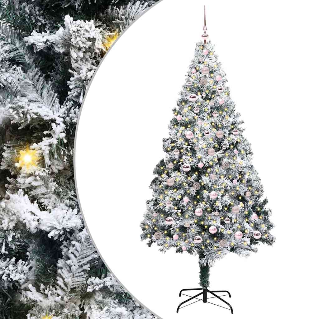 Sapin de Noël artificiel Blanc 240 cm PVC, Acier et Plastique - XIOS