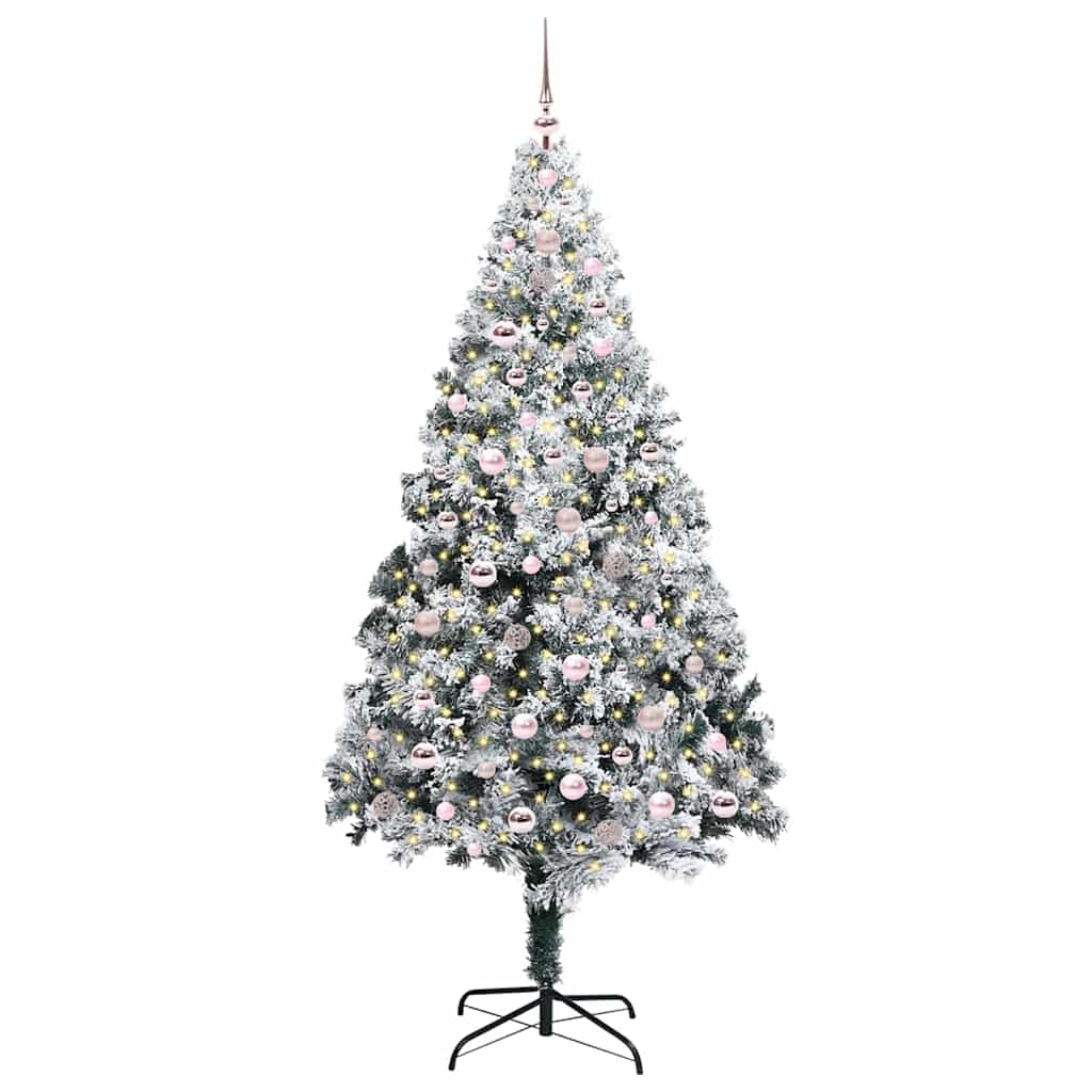 Sapin de Noël artificiel Blanc 240 cm PVC, Acier et Plastique - XIOS