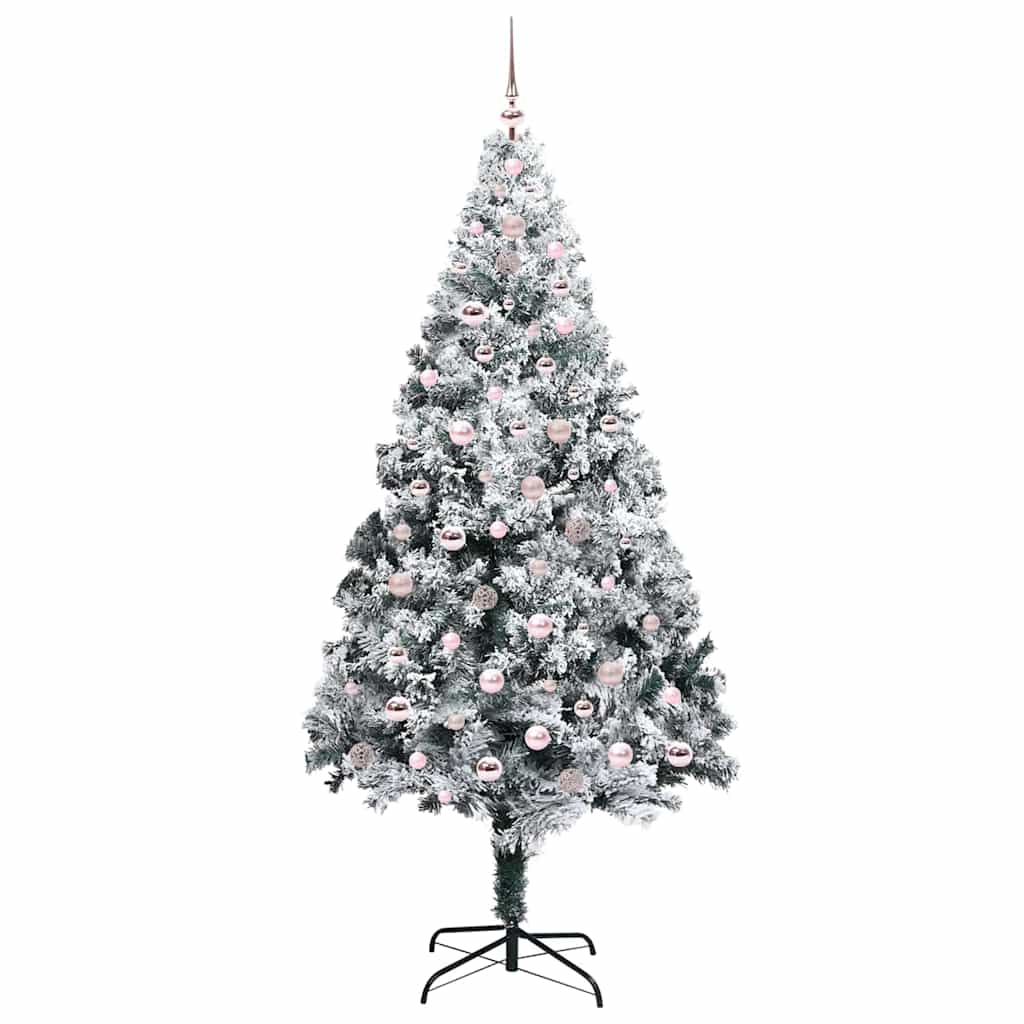 Sapin de Noël artificiel Blanc 240 cm PVC, Acier et Plastique - XIOS