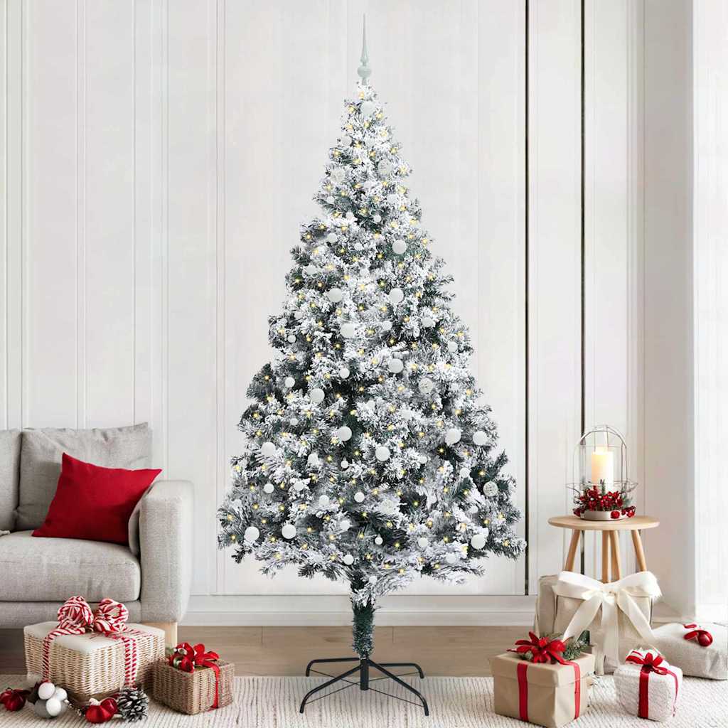 Sapin de Noël artificiel Blanc 240 cm PVC, Acier et Plastique - XIOS