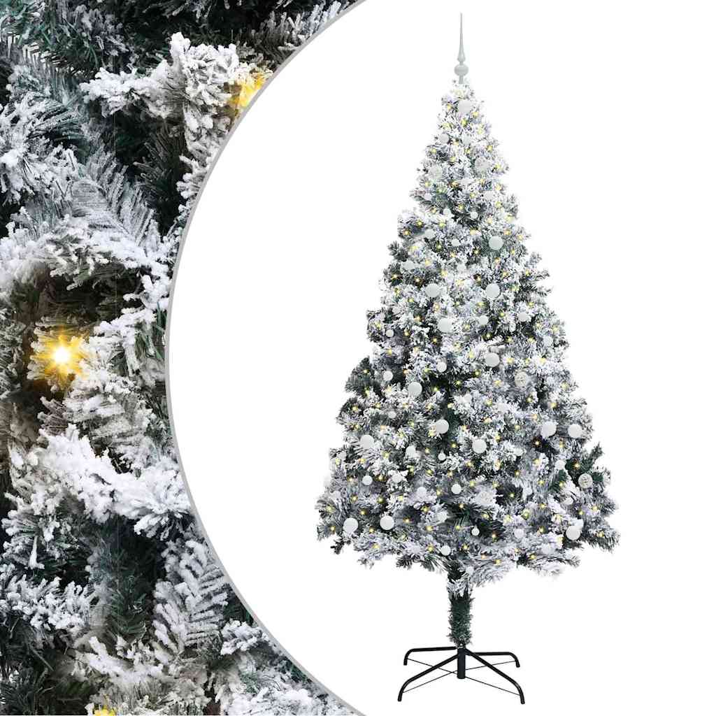 Sapin de Noël artificiel Blanc 240 cm PVC, Acier et Plastique - XIOS