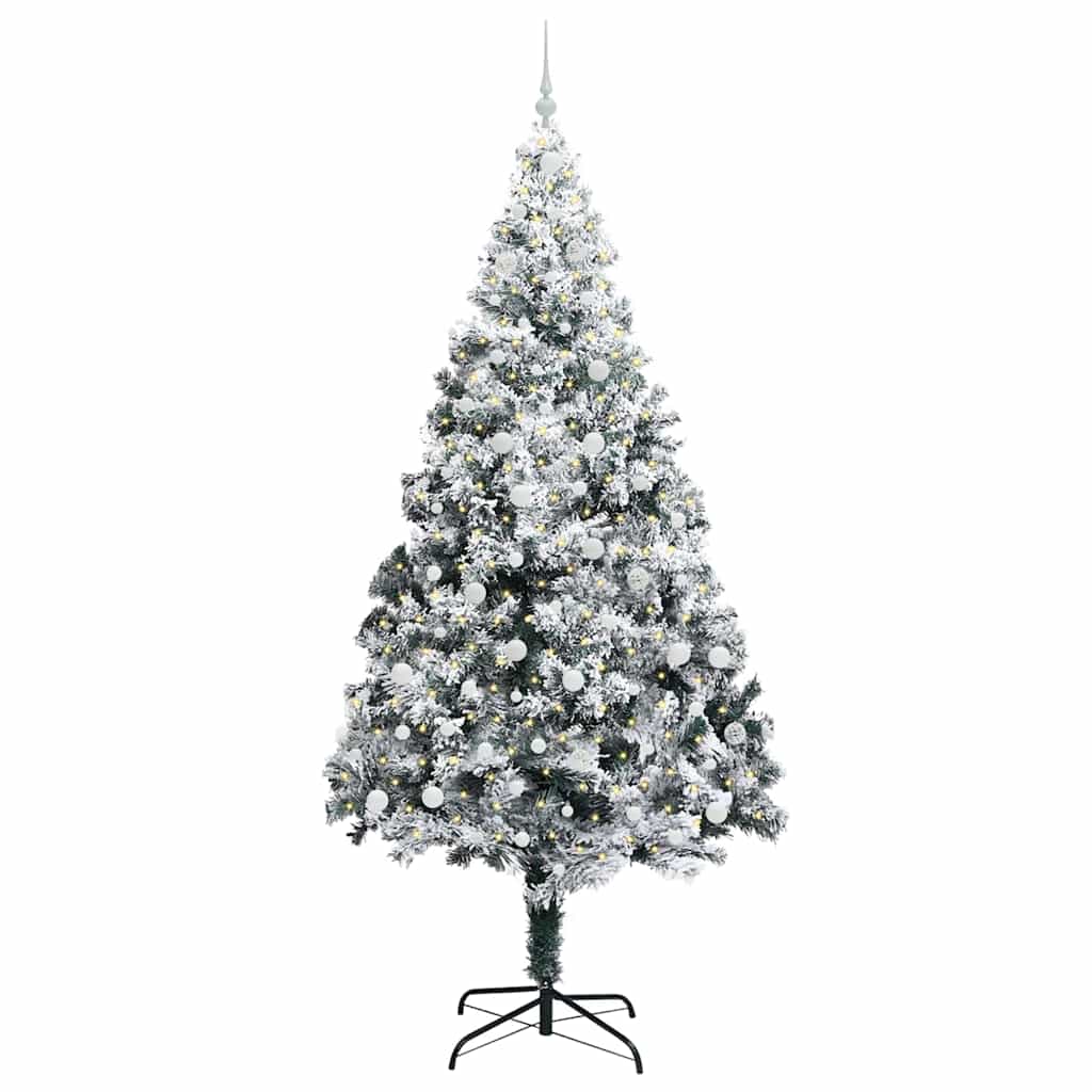 Sapin de Noël artificiel Blanc 240 cm PVC, Acier et Plastique - XIOS