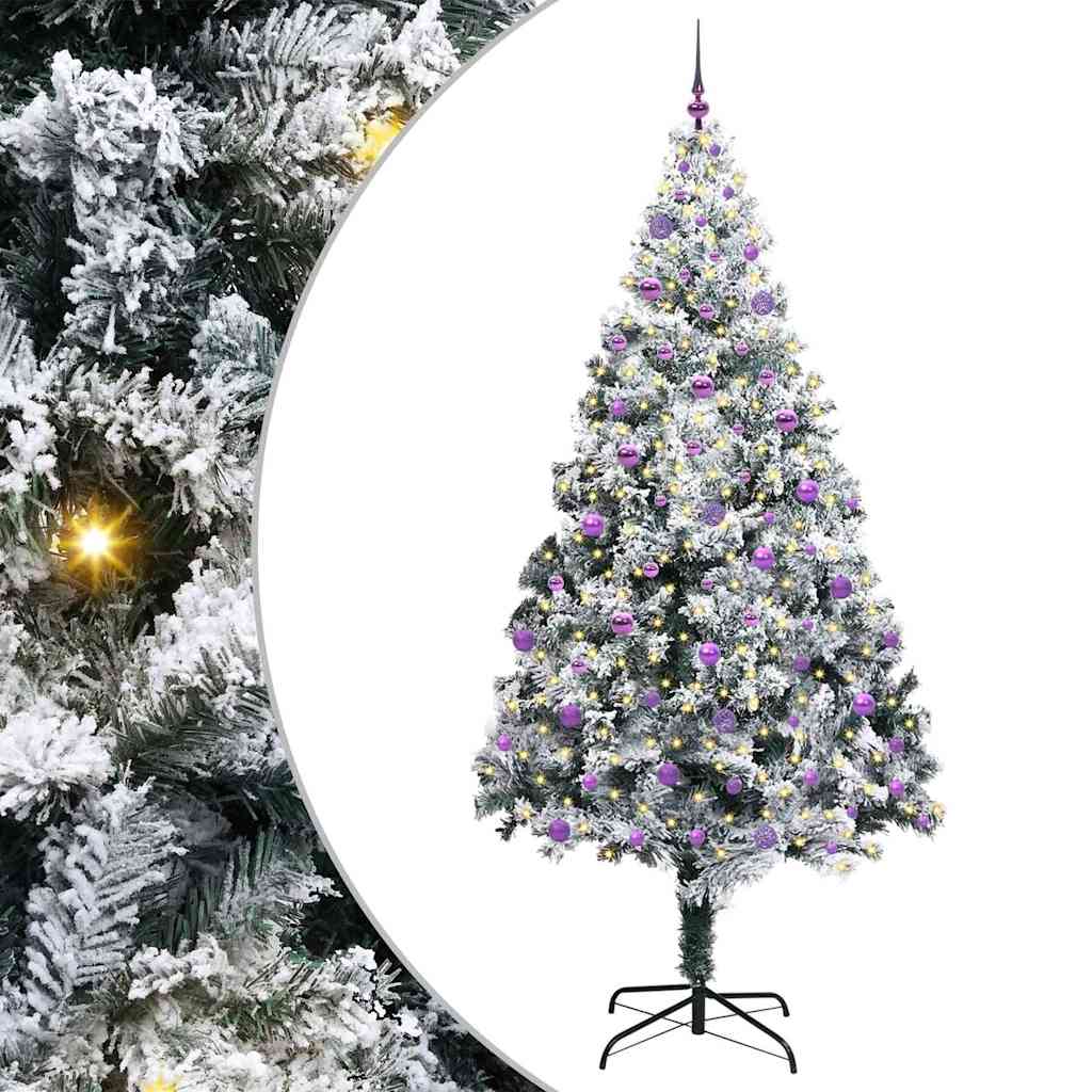 Sapin de Noël artificiel Blanc 240 cm PVC, Acier et Plastique - XIOS