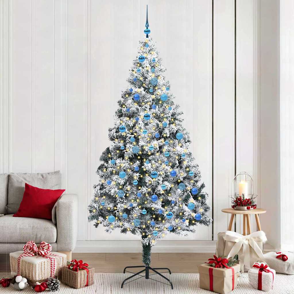 Sapin de Noël artificiel Blanc 240 cm PVC, Acier et Plastique - XIOS