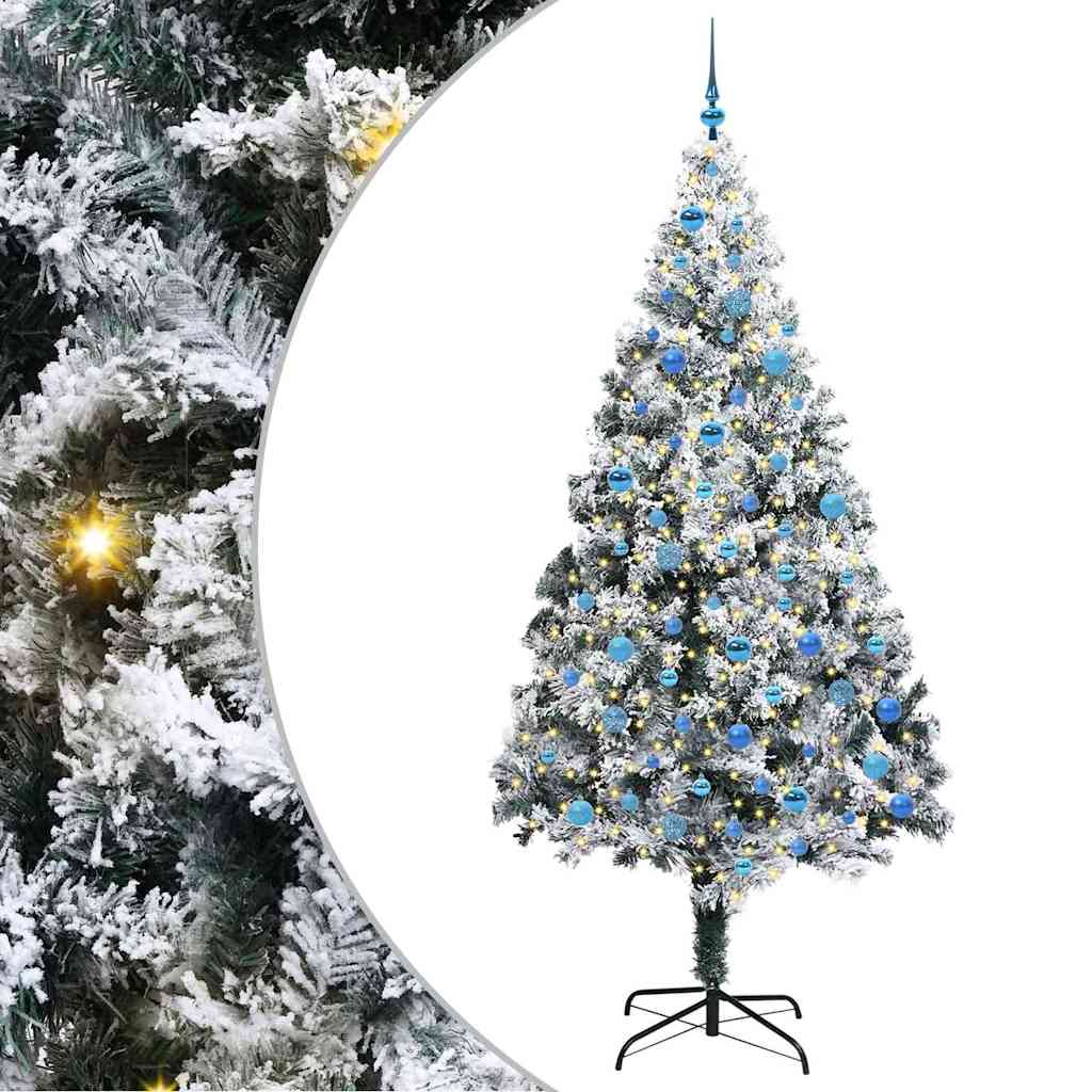 Sapin de Noël artificiel Blanc 240 cm PVC, Acier et Plastique - XIOS