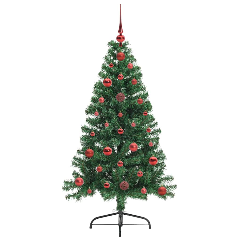 Sapin de Noël artificiel pré-éclairé Vert 120 cm PVC - XIOS