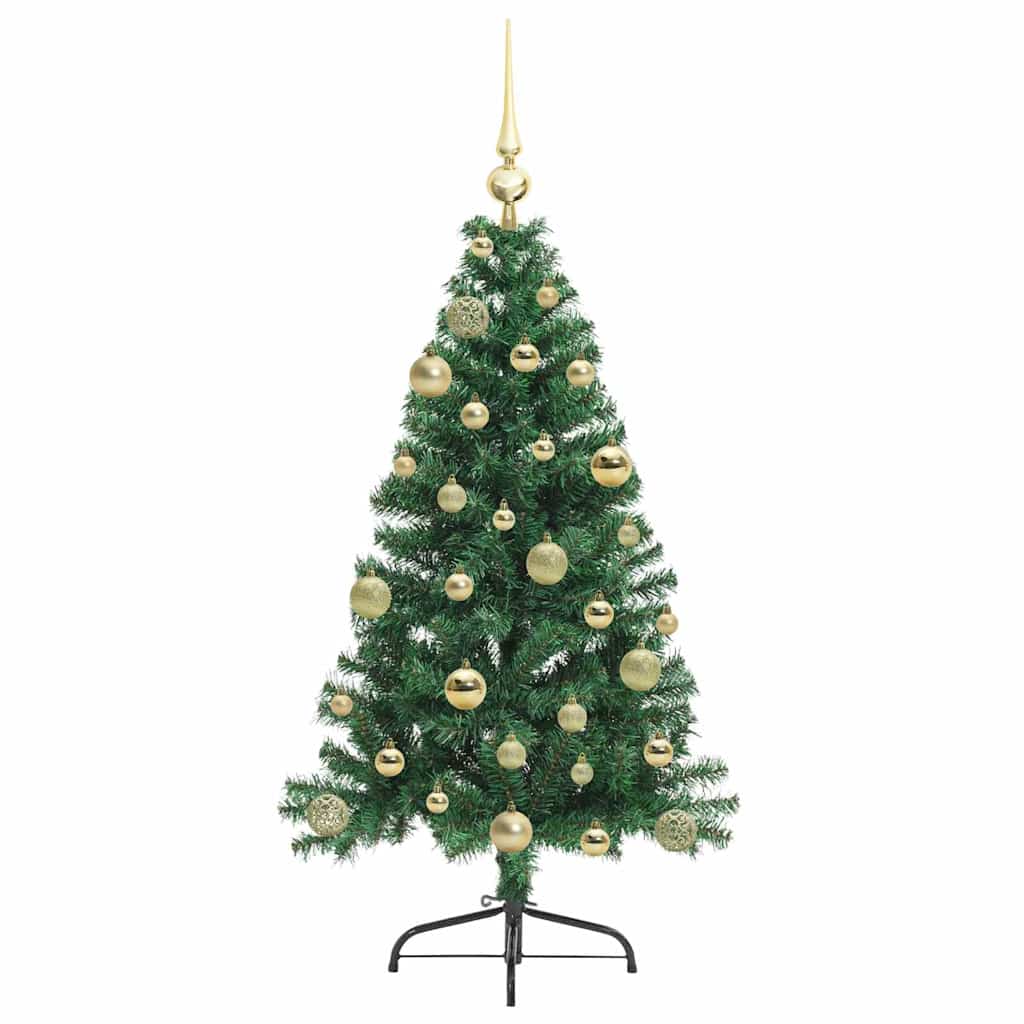 Sapin de Noël artificiel pré-éclairé Vert 120 cm PVC - XIOS