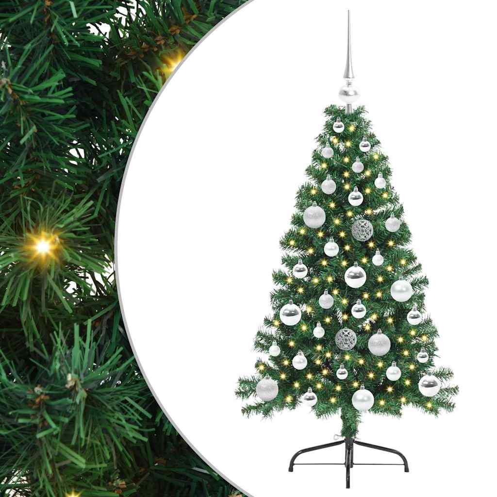 Sapin de Noël artificiel pré-éclairé Vert 120 cm PVC - XIOS