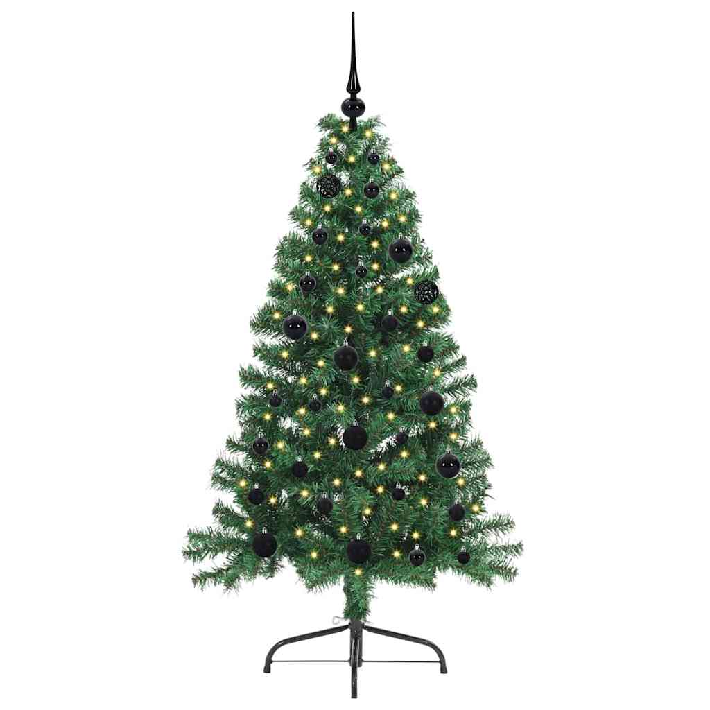 Sapin de Noël artificiel pré-éclairé Vert 150 cm PVC - XIOS