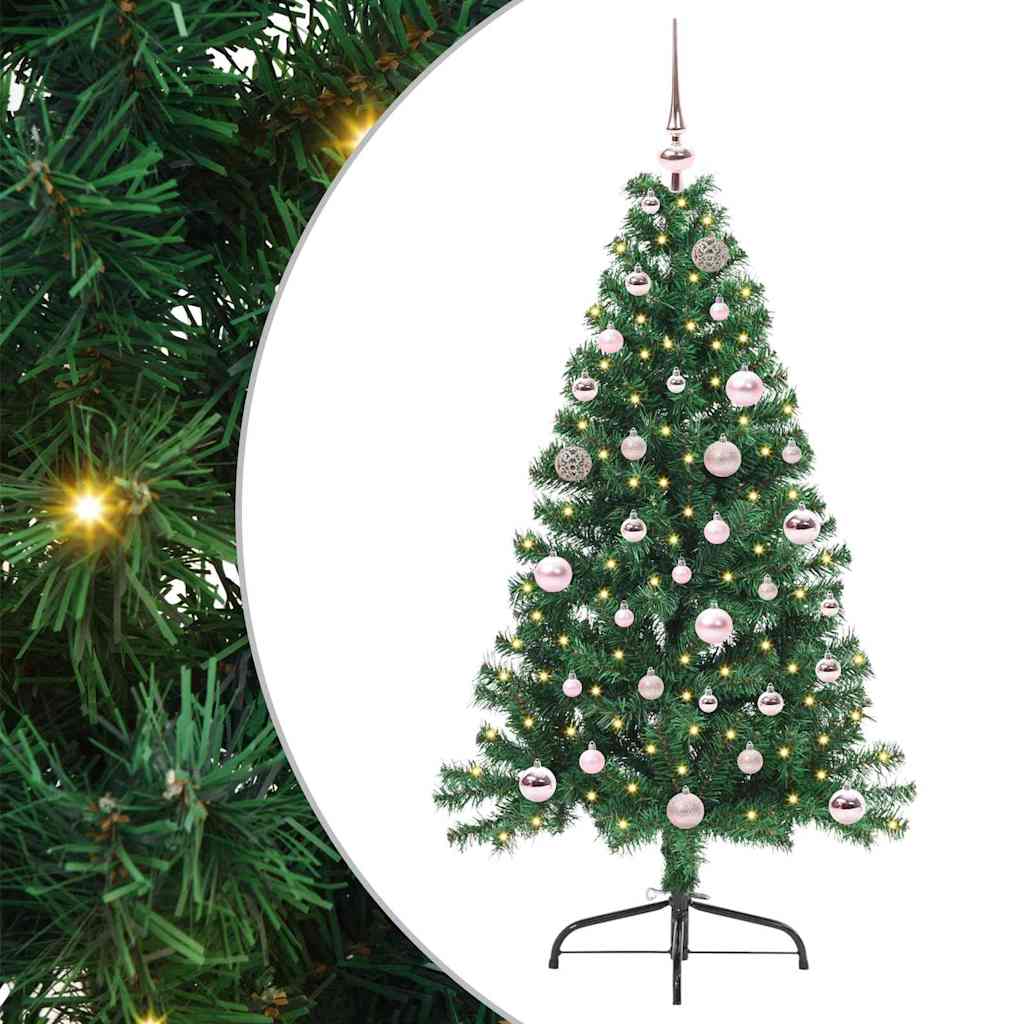 Sapin de Noël artificiel pré-éclairé Vert 150 cm PVC - XIOS