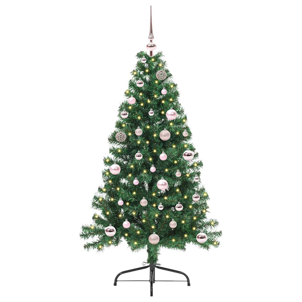 Sapin de Noël artificiel pré-éclairé Vert 150 cm PVC - XIOS