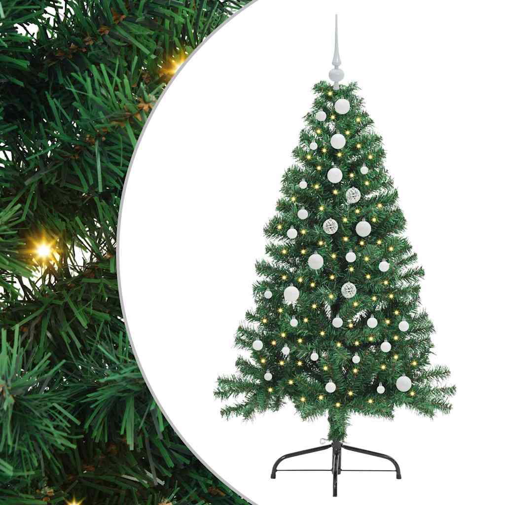 Sapin de Noël artificiel pré-éclairé Vert 150 cm PVC - XIOS