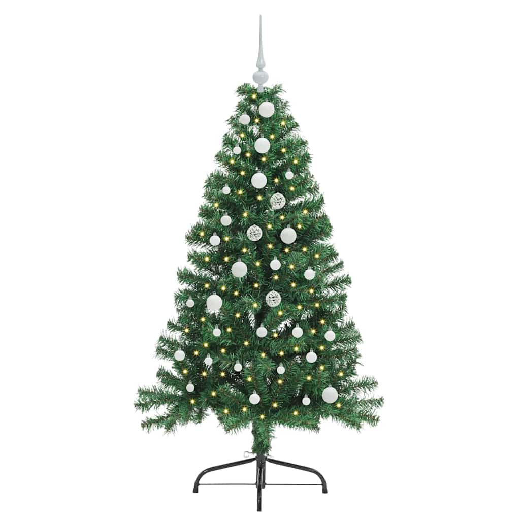Sapin de Noël artificiel pré-éclairé Vert 150 cm PVC - XIOS