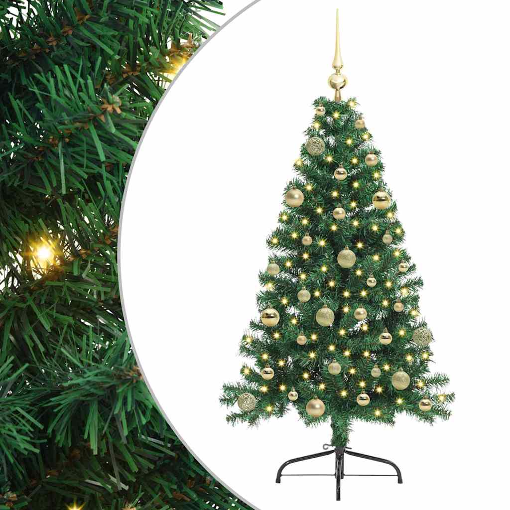 Sapin de Noël artificiel pré-éclairé Vert 150 cm PVC - XIOS