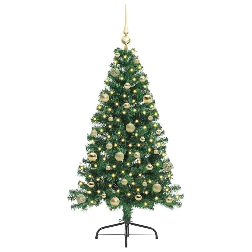 Sapin de Noël artificiel pré-éclairé Vert 150 cm PVC - XIOS