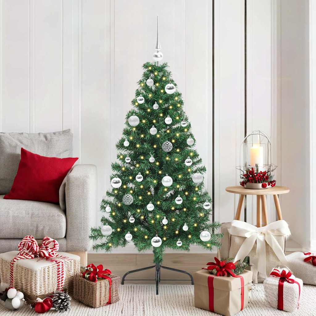 Sapin de Noël artificiel pré-éclairé Vert 150 cm PVC - XIOS