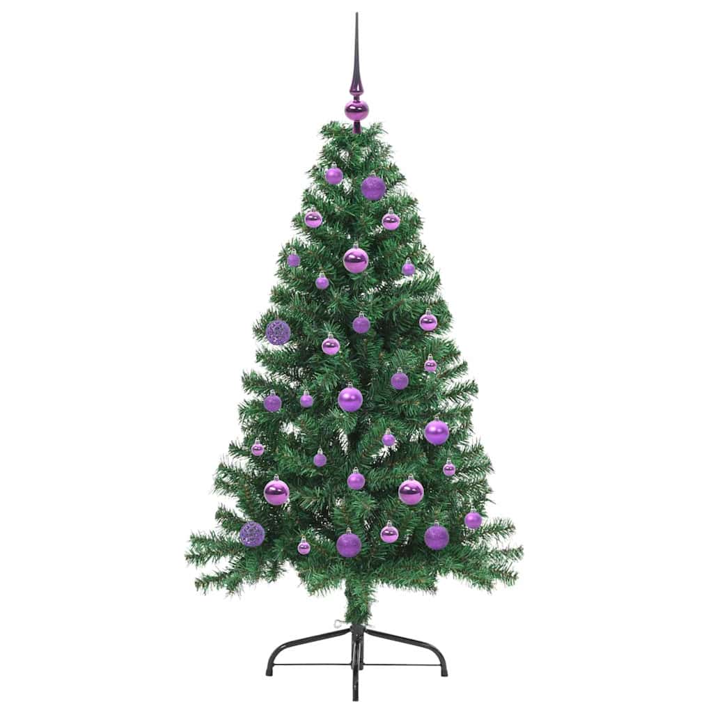 Sapin de Noël artificiel pré-éclairé Vert 150 cm PVC - XIOS