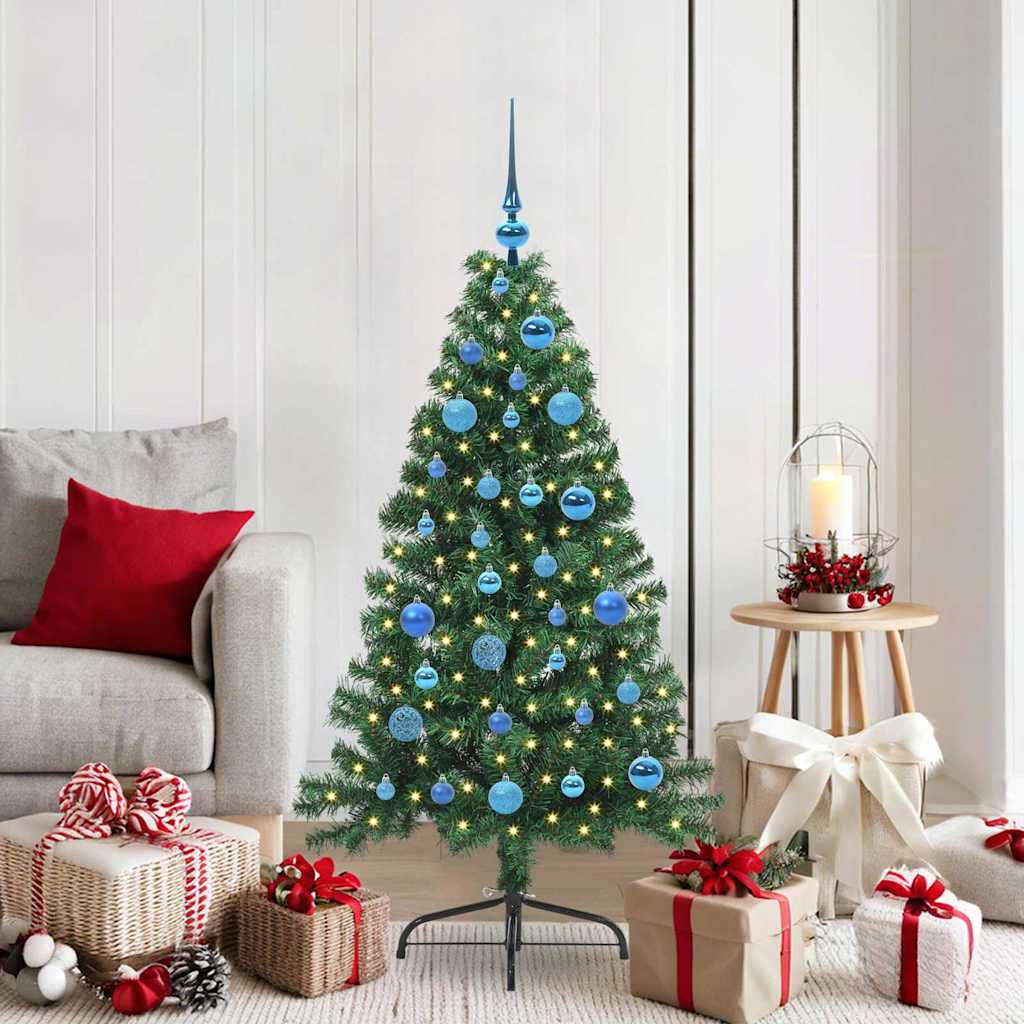 Sapin de Noël artificiel pré-éclairé Vert 150 cm PVC - XIOS