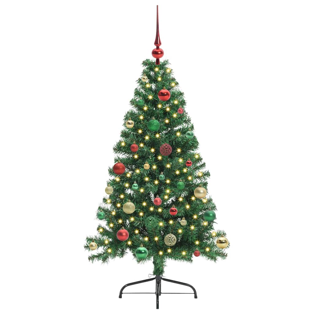 Sapin de Noël artificiel pré-éclairé Vert 150 cm PVC - XIOS