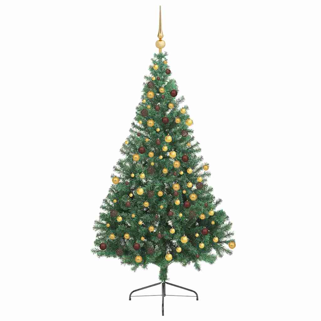 Sapin de Noël artificiel pré-éclairé Vert 180 cm PVC