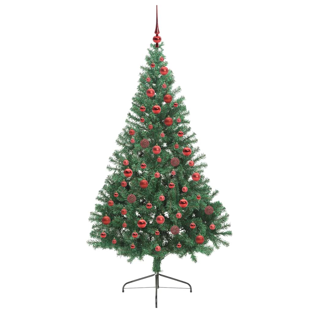 Sapin de Noël artificiel pré-éclairé Vert 180 cm PVC - XIOS